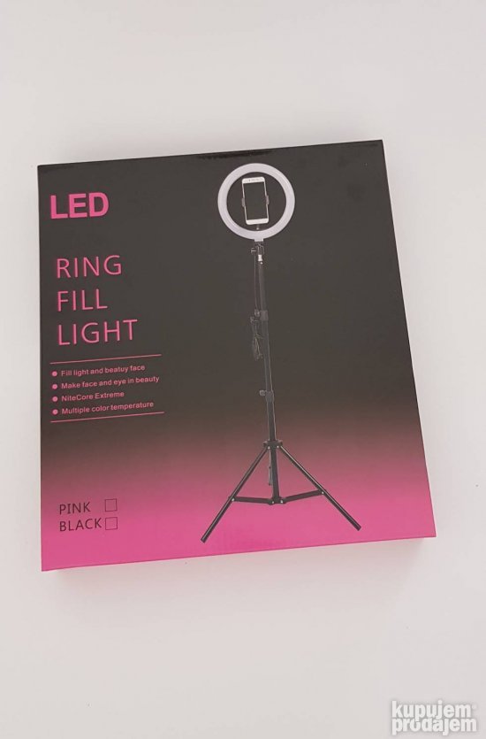 Ring Light 26cm sa stativom - Svetleci prsten za fotografisanje