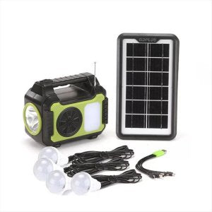 Solarni sistem sa Bluetooth zvučnikom Solarni sistem sa LED sijalicama Solarni panel sa akumulatorom i zvučnikom Prenosivi solarni sistem za kampovanje Solarni sistem za vikendice Sistem za punjenje telefona na solarnu energiju Solarni sistem sa baterijskom lampom Multifunkcionalni solarni sistem Solarni panel sa USB izlazom Solarni sistem za putovanja