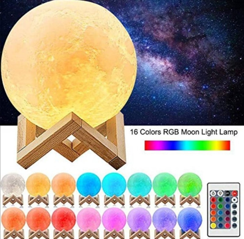 3D mesec lampa sa 16 boja by Minutshop | Ali tako