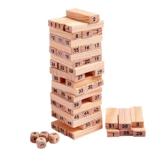 Jenga - Drvena Drštvena Igra za Sve Generacije