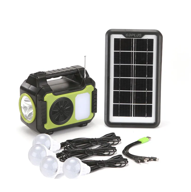 Solarni sistem sa Bluetooth zvučnikom Solarni sistem sa LED sijalicama Solarni panel sa akumulatorom i zvučnikom Prenosivi solarni sistem za kampovanje Solarni sistem za vikendice Sistem za punjenje telefona na solarnu energiju Solarni sistem sa baterijskom lampom Multifunkcionalni solarni sistem Solarni panel sa USB izlazom