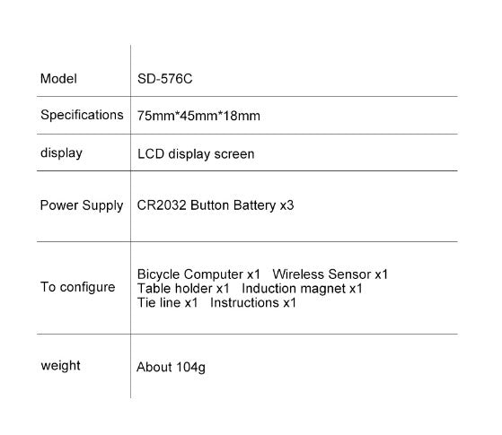 Brzinometar za Bicikl – Sunding 576-C
