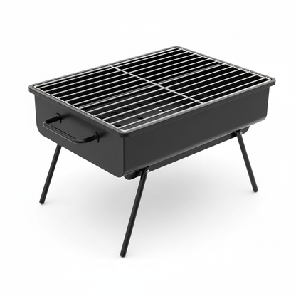 Prenosni BBQ roštilj - prikaz detalja rešetke i konstrukcije