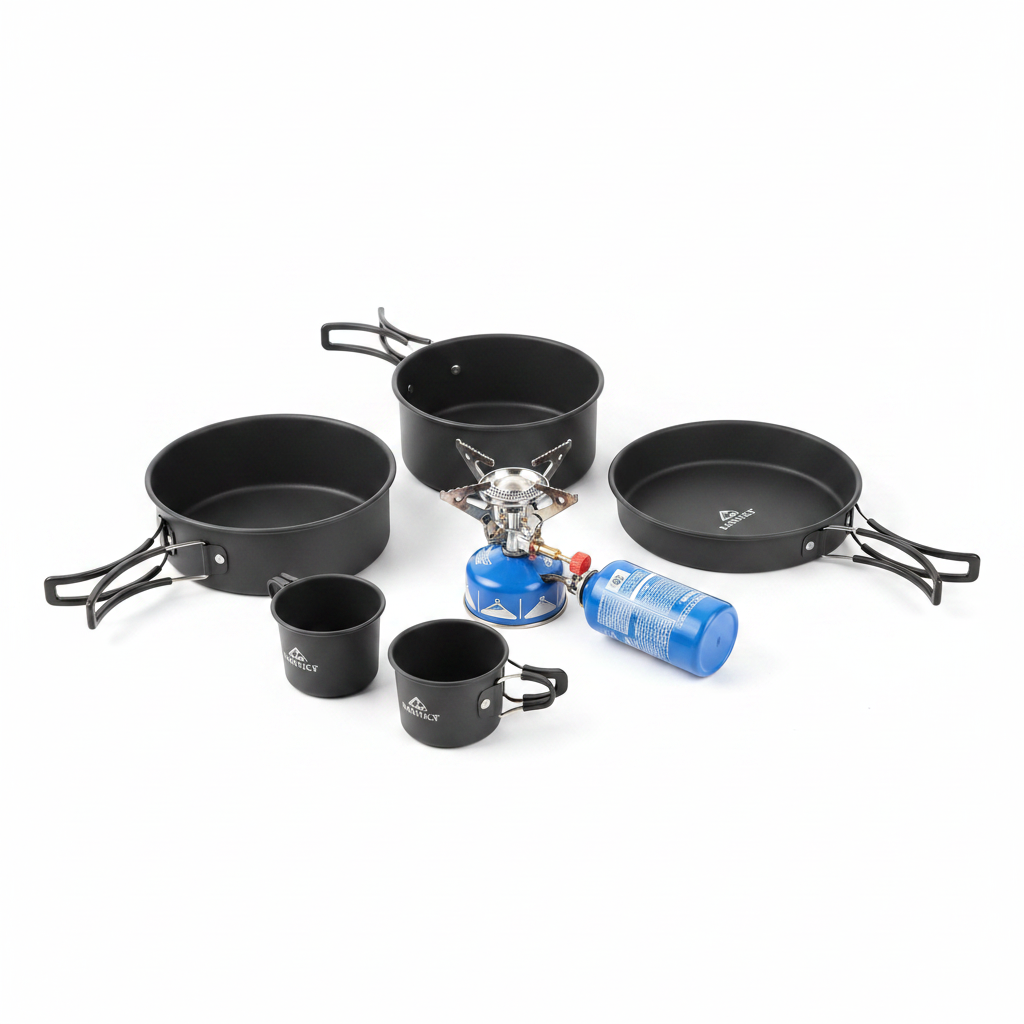 DS-101 camping cooking set - prikaz svih komponenti