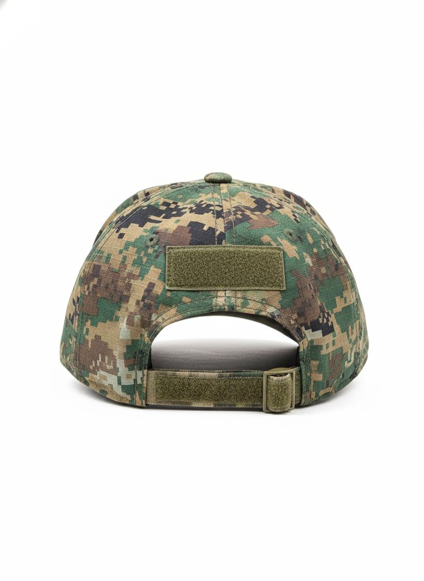 Taktička kapa Digital Camo - zadnji pogled sa podesivim kaiševima za savršeno prilagođavanje