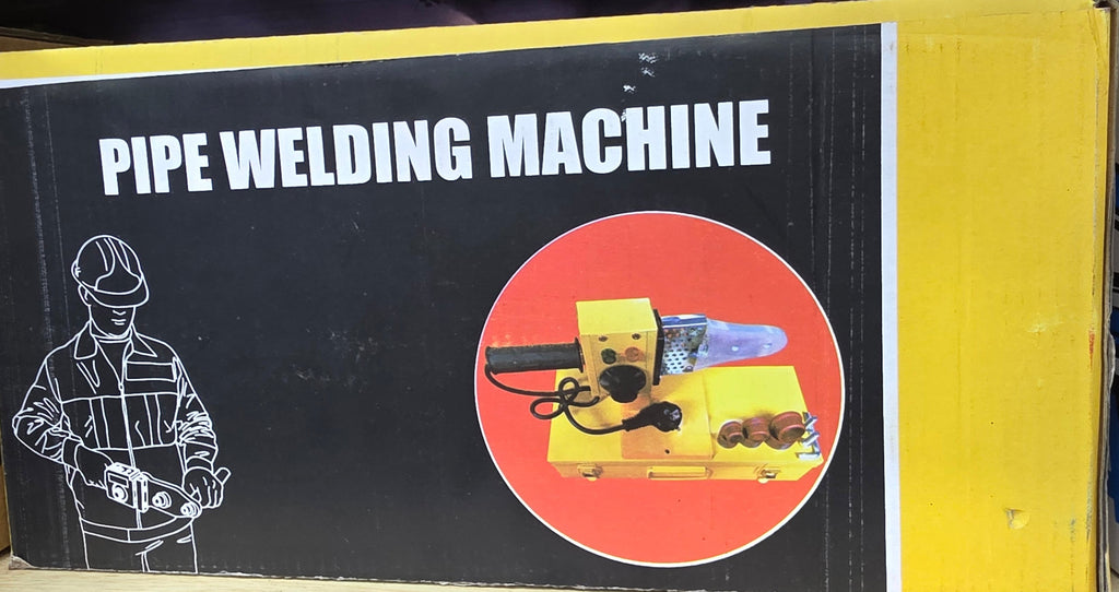 Box of a pipe welding machine on a shelf